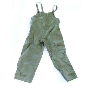 Vtg US Military Wet Weather Large Overalls Pants B